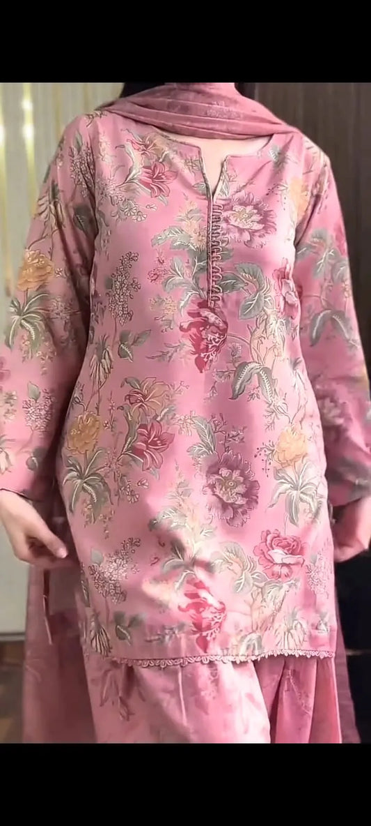 Zeenat–Floral Print-3 Piece Set